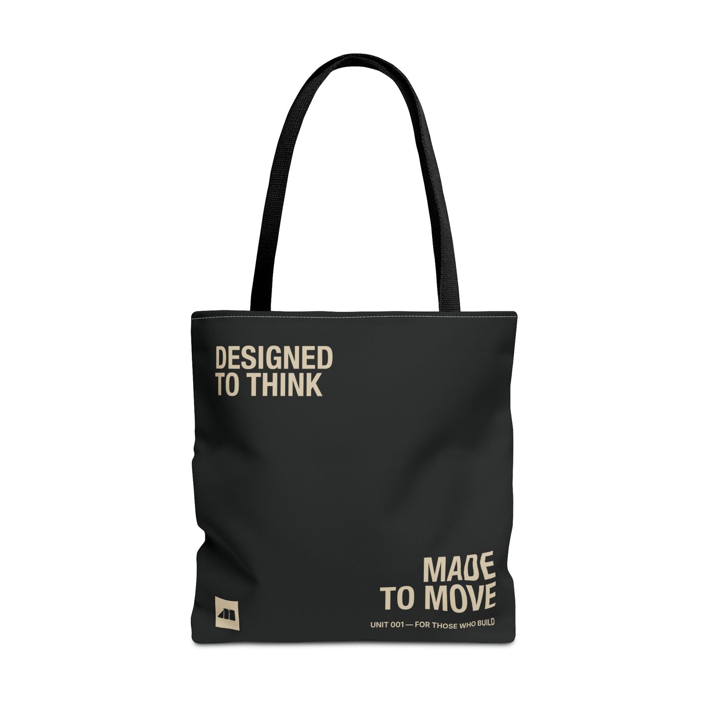 'Designed to Think' Tote Bag — Canvas AOP Carryall