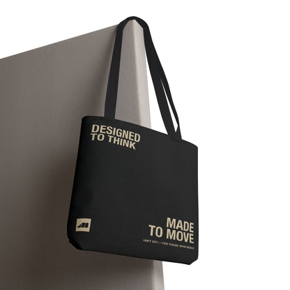 'Designed to Think' Tote Bag — Canvas AOP Carryall