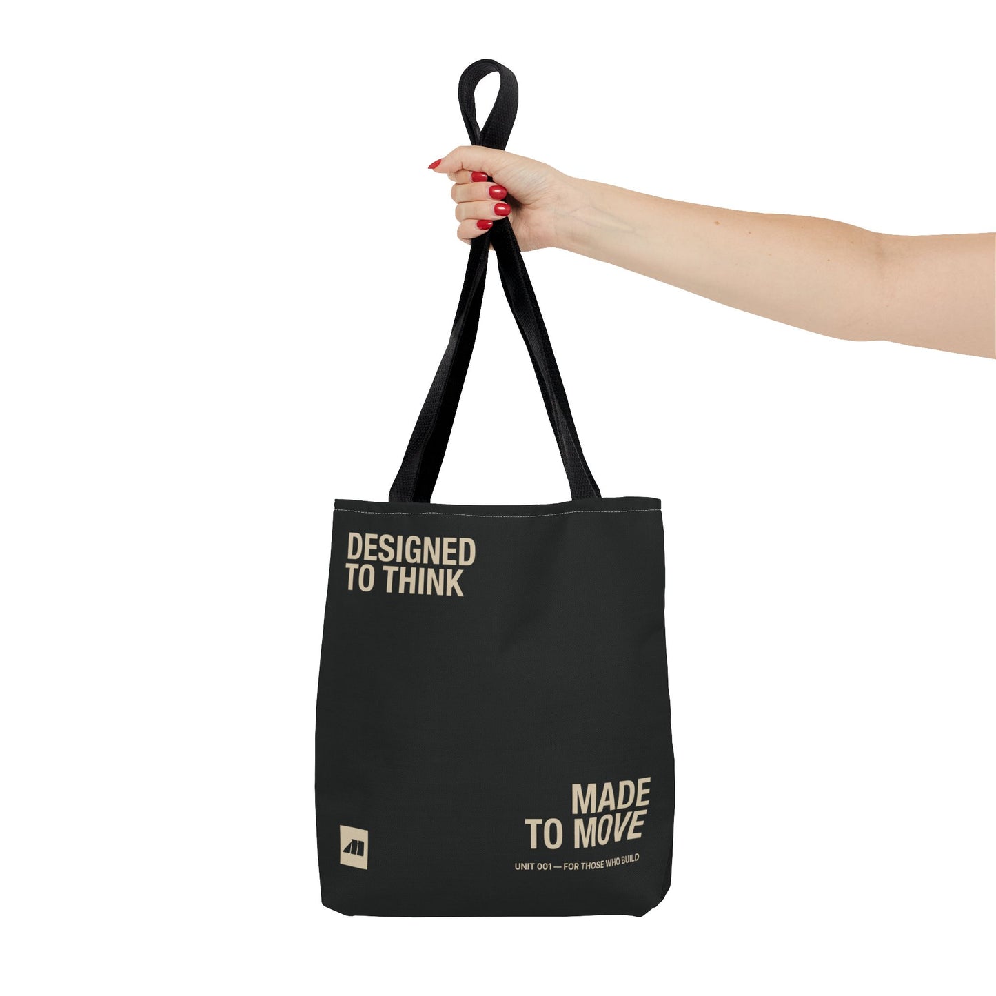 'Designed to Think' Tote Bag — Canvas AOP Carryall